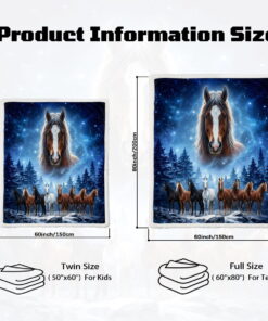 Sleepwish Flannel Fleece Blanket, Horse Blanket Brown Blanket Throws for Couch Sofa, 50x60" - Image 20