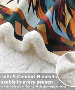 Sleepwish Flannel Fleece Blanket, Horse Blanket Brown Blanket Throws for Couch Sofa, 50x60" - Image 13
