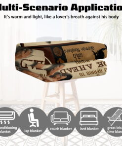 Sleepwish Dog Throw Blanket Flannel Fleece Blanket, German Shepherd Blanket Brown Throws for Couch Sofa, 50x60" - Image 7