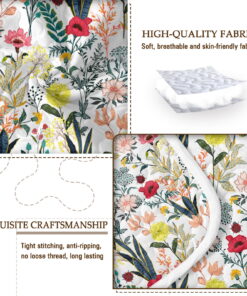 Sleepwish 3 Pieces Quilt Set Full/Queen Size, Colorful Pumpkin Fall Leaves Flower Bedding Set Lightweight Bedspreads Bed Cover - Image 26