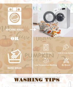Sleepwish 3 Pieces Quilt Set Full/Queen Size, Colorful Pumpkin Fall Leaves Flower Bedding Set Lightweight Bedspreads Bed Cover - Image 21
