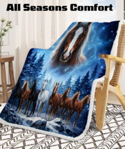Sleepwish Flannel Fleece Blanket, Horse Blanket Brown Blanket Throws for Couch Sofa, 50x60" - Image 23