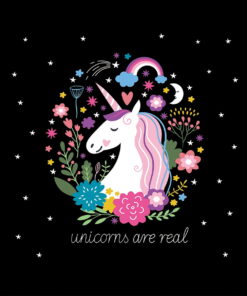 Sleepwish Kids Bedding Set 4 Pieces Super Soft Black Unicorn Twin Comforter Set for Girls - Image 9