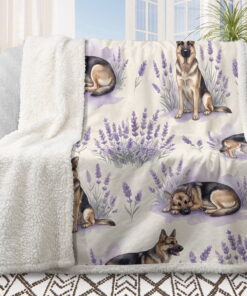 Sleepwish Dog Throw Blanket Flannel Fleece Blanket, German Shepherd Blanket Brown Throws for Couch Sofa, 50x60" - Image 10