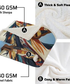Sleepwish Flannel Fleece Blanket, Horse Blanket Brown Blanket Throws for Couch Sofa, 50x60" - Image 16