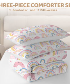 Sleepwish Kids Comforter Set, 3-Piece Red Blue Tie Dye Bedding Sets for Girls Twin - Image 18