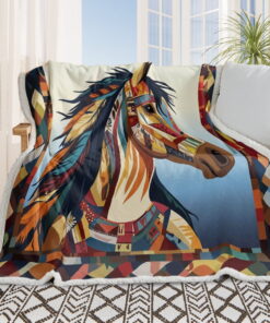 Sleepwish Flannel Fleece Blanket, Horse Blanket Brown Blanket Throws for Couch Sofa, 50x60" - Image 17