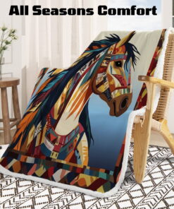Sleepwish Flannel Fleece Blanket, Horse Blanket Brown Blanket Throws for Couch Sofa, 50x60" - Image 12