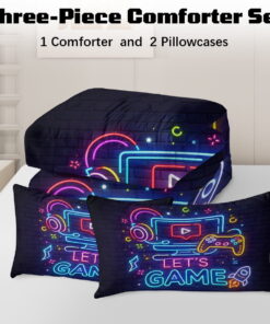 Sleepwish Gaming Comforter Set for Boys, 3-Piece Joystick Kids Bedding Sets Twin Size - Image 25